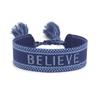 Handmade European Style Embroidered Love Bracelet with Tassels for Girls