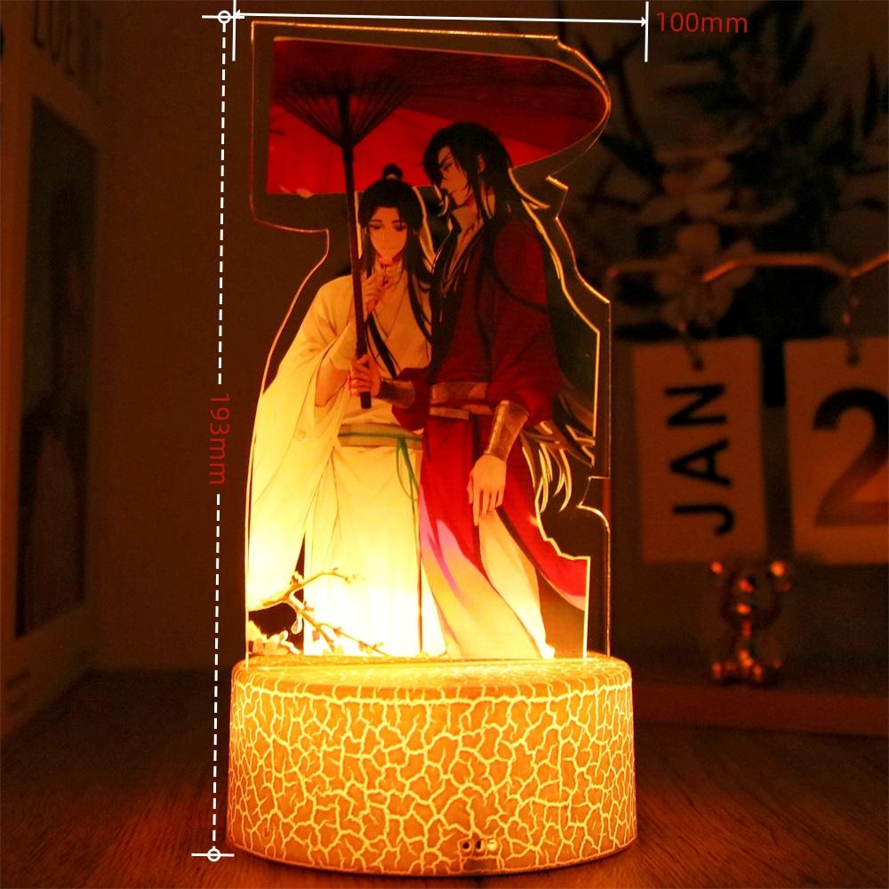 Tian Guan Ci Fu 3D-Lampe, Anime-Figuren, LED-Nachtlicht, 16 Farben, RGB, Smart-Touch, Zimmer, Kinderzimmer, Atmosphäre, Dekoration, Geschenk