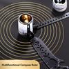 Multi Functional Compass Drawing Ruler for Circle Pattern Line Metal Geometry Homework Creative Auxiliary Circle Drawing Board