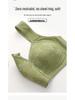 Plus Size Front-Buckle Cotton Vest Bra: Soft, Wire-Free, Breathable Print for Middle-Aged & Elderly.