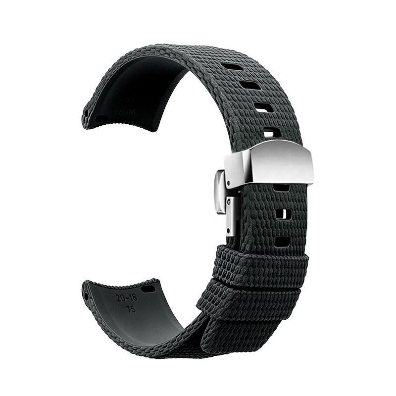 Curved arc-shaped fluororubber Watch strap for original OMEGA X Swatch X Blancpain Scuba Fifty Fathoms MoonSwatch FKM watchband