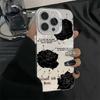 Black Rose Suitable for Apple 15 Color Silver iPhone14Pro Creative 13/11promax Color Silver 16 Protective Case