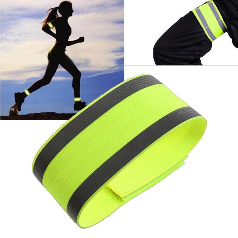 

35cm Reflective Armband for Running and Cycling - Fluorescent Green, Durable.