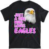 Just A Girl Who Loves Eagles Clothes Women Gift Bald Eagle T-Shirt, Long Sleeve Shirt, Sweatshirt, Hoodie Unisex Adult Size Made In Canada