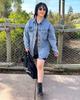 Women's Lightweight Fashion Denim Button-Up Shirt Jacket