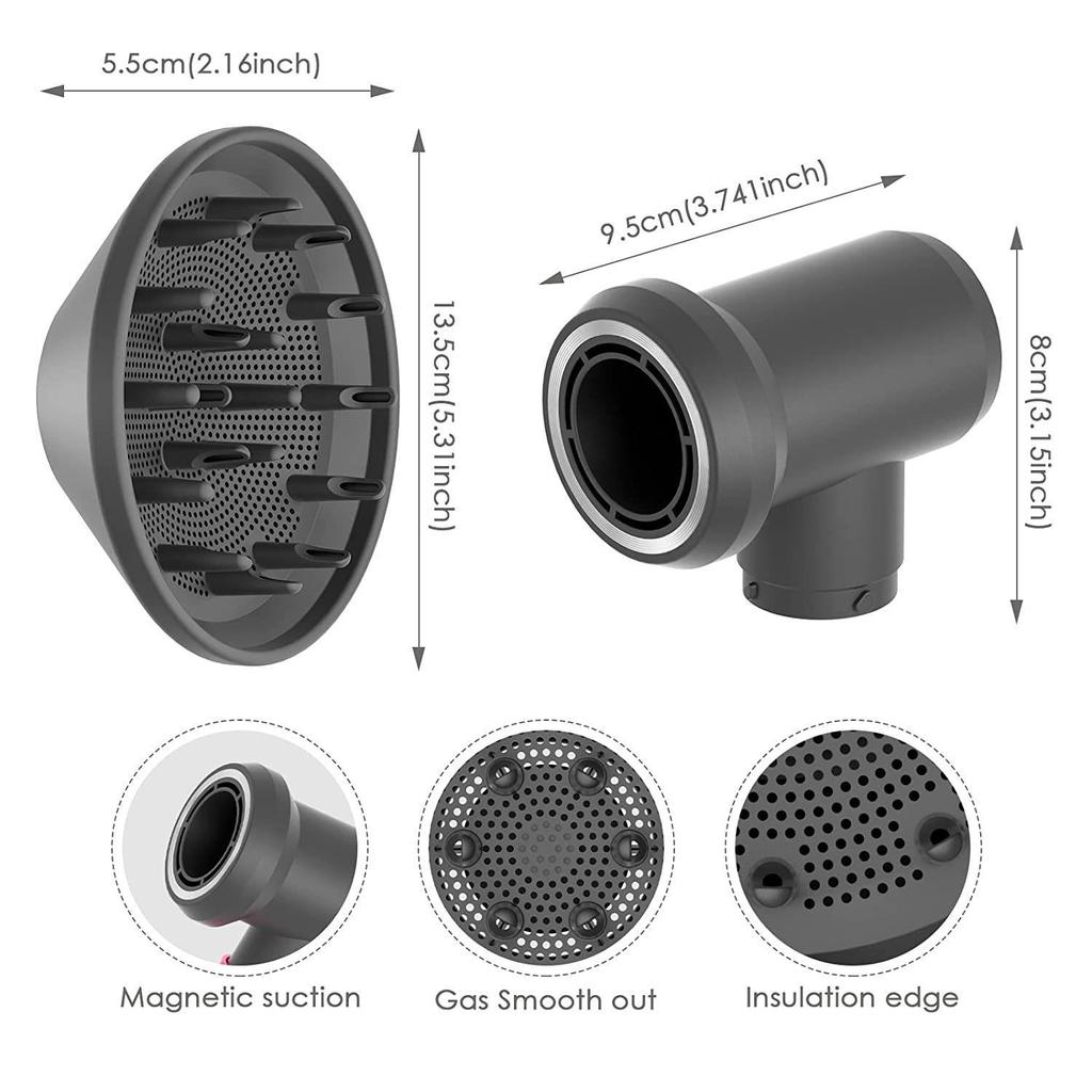 Dyson Hair Dryer & Curler Nozzle Adapter Diffuser