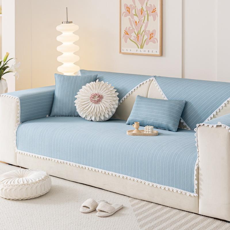 Ice Silk Sofa Cushion Summer Non-slip Cover Summer Cover Cloth Simple Towel Cool Bean Technology Cool Mat Seat Cushion