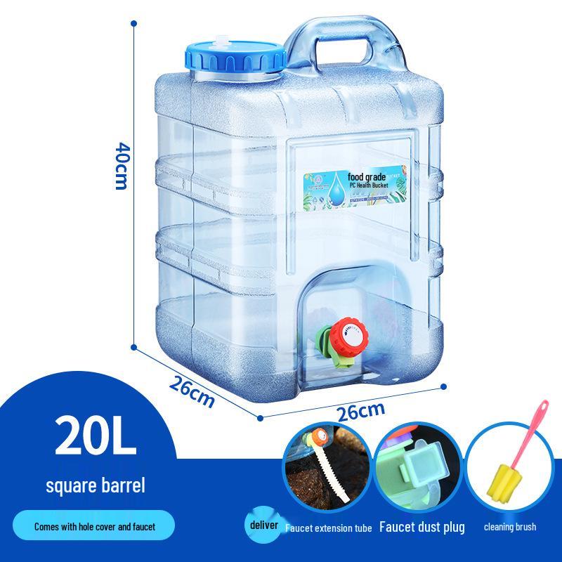 Portable Food Grade Water Storage Container with Faucet for Outdoor Camping and Self-Driving Tours
