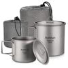 Aomiun Ultralight Titanium Cup Outdoor Portable 2PCS Cup Set 300ml 650ml Camping Picnic Water Cup