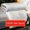 100% Mulberry Silk Handmade Real Silk Quilt  Winter Warm Comforter Spring Autumn Blanket Thicken Home Hotel Single Double Quilt
