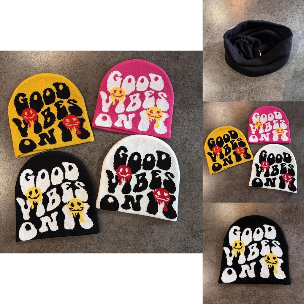 Beanie Hat With Halloween Letter Pattern For Men Women Autumn Cold Weather Fashion