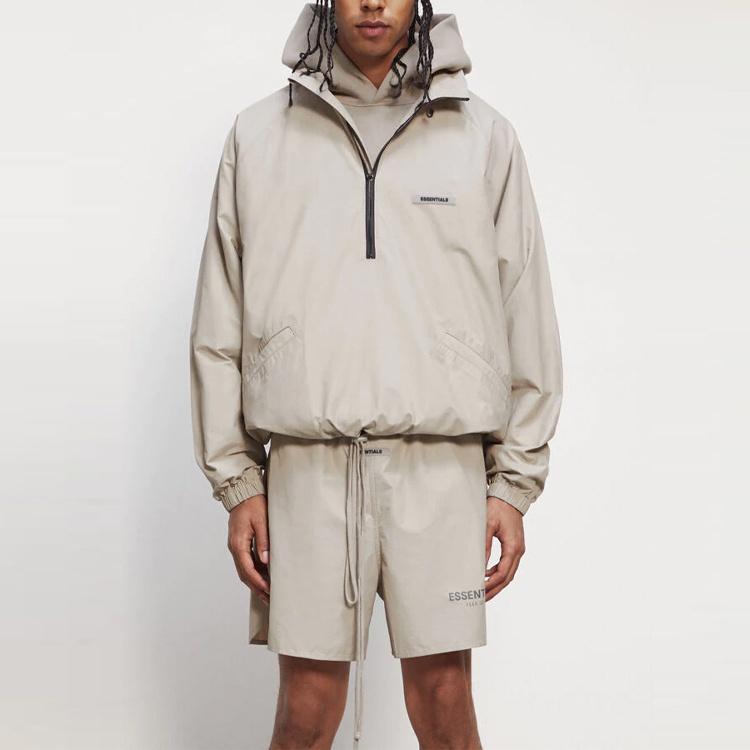 Fear of God Essentials FW20 Half Zip Track Jacket 'Moss' Men's 0202250500026245