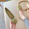 Fashion Candy Color Japanned Leather Ballet Flats Women Square Toe Cozy Mocasines Female Bowknot Slip On Loafers Tenis De Mujer 2025