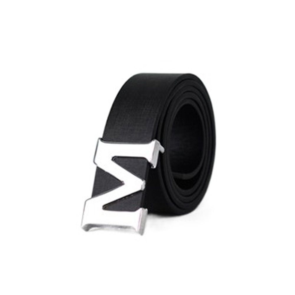 

PU Leather Wide Side Dress Decoration Men Waist Belts Letter M Korean Waistbands Women Waist Belts чорний