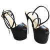 Luxury Women's Sandals 19cm Super Metal High Heels Summer Shoes Platform Sexy Strap Heeled Dance Stripper Fetish Shoes Ladies