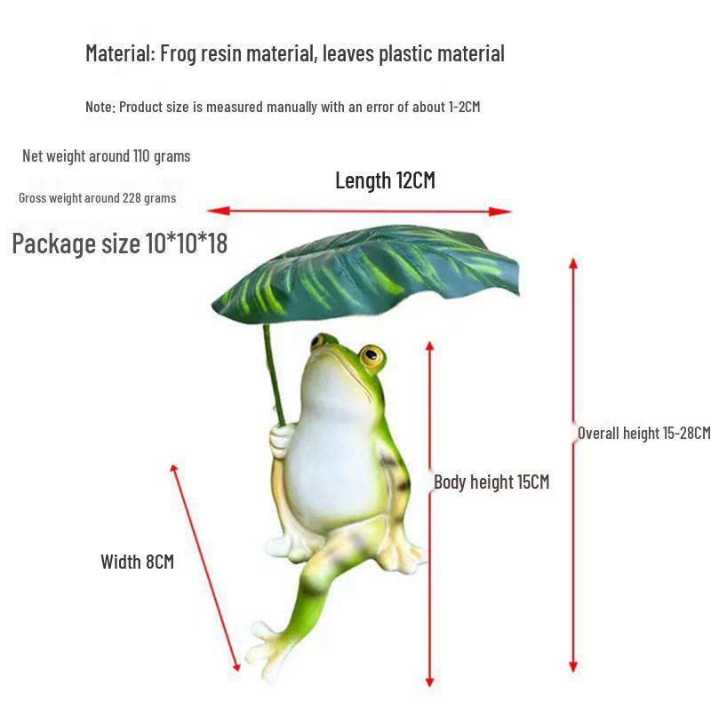 Frog Figurine for Fish Pond, Tank, and Garden Landscaping Decor