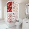 TU Christmas Shower Curtain Festive Holiday Decor Waterproof Bathroom Fabric Xmas Pattern Backdrop Holiday Home Decor Festive Wi