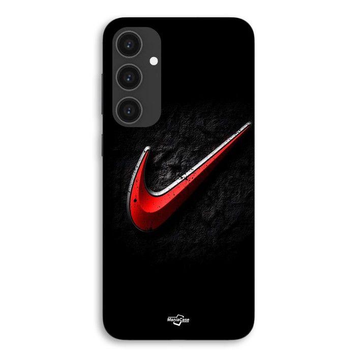 Coque Pour Samsung Galaxy S24 FE Nike logo rouge fond noir Maniacase
