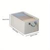 47*28*20cm1pc High-capacity Foldable Clothing Storage Box with Handle,home&dormitory Pants Wardrobe Sorting Storage Stripe Basket.