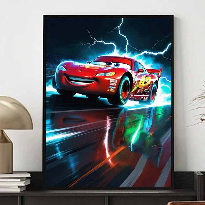 Disney Diamond Painting Lightning McQueen Mosaic Embroidery Image Creation Diamond Painting Cross Stitch Home Decoration 5D DIY