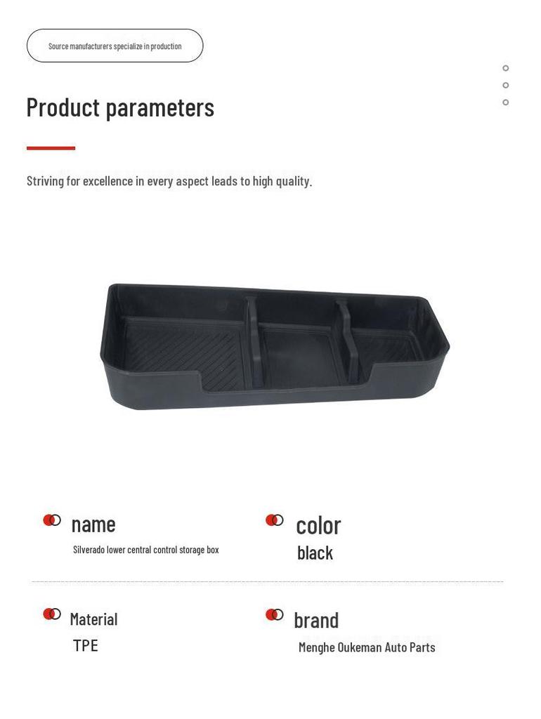Storage Tray for 22-25 Chevy Silverado 1500/GMC Sierra Center Console