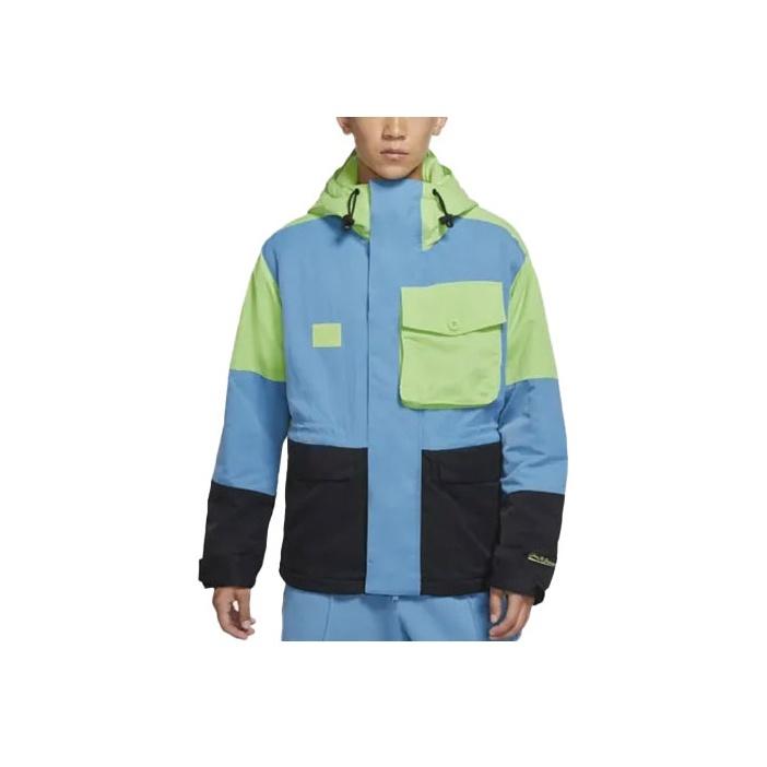 Nike Lebron Premium Utility Multi-Pocket Windproof Hooded Cotton Jacket Men Outerwear Blue DA6714-345