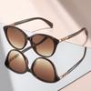 Fashionable and classic cat-eye small-frame sunglasses with diamond-like embellishments on the temples, versatile sunglasses