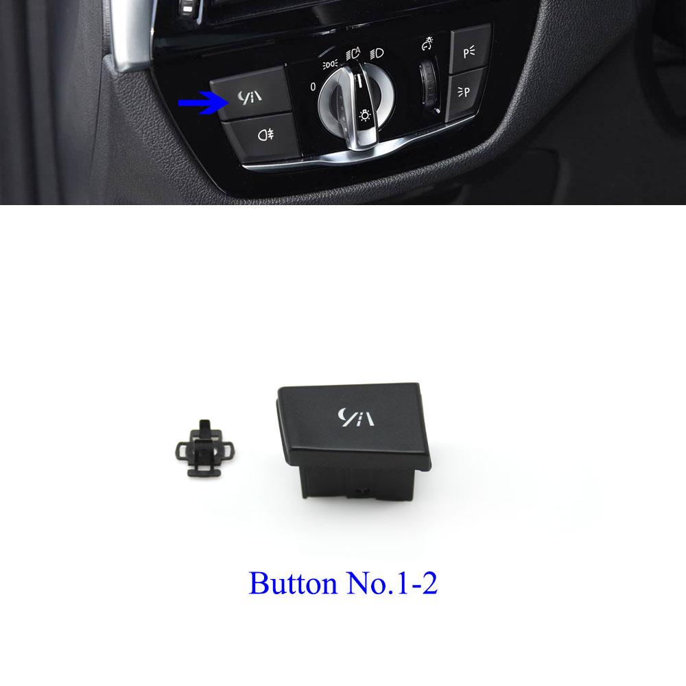 Interior Car Headlight Switch Rotary Knob Light Control Cover Panel Front Rear Foglight Button For BMW G30 G31 G38 F90 G32