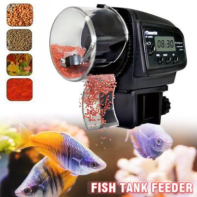 Automatic Digital Fish Feeder Holiday Timer Auto Pet Feeding Tank Dispenser