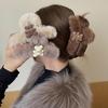 Morari Cute Teddy Bear Winter Rabbit Fur Hair Clip