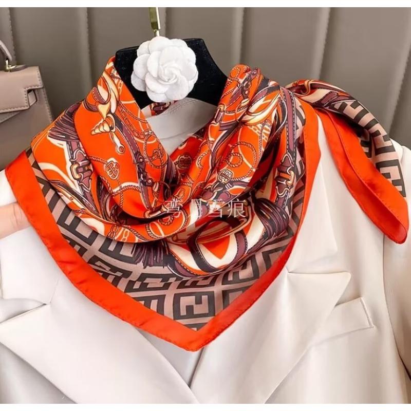 70 silk scarf square scarf high sense fashion versatile professional simulation silk small scarf versatile printed women's silk scarf