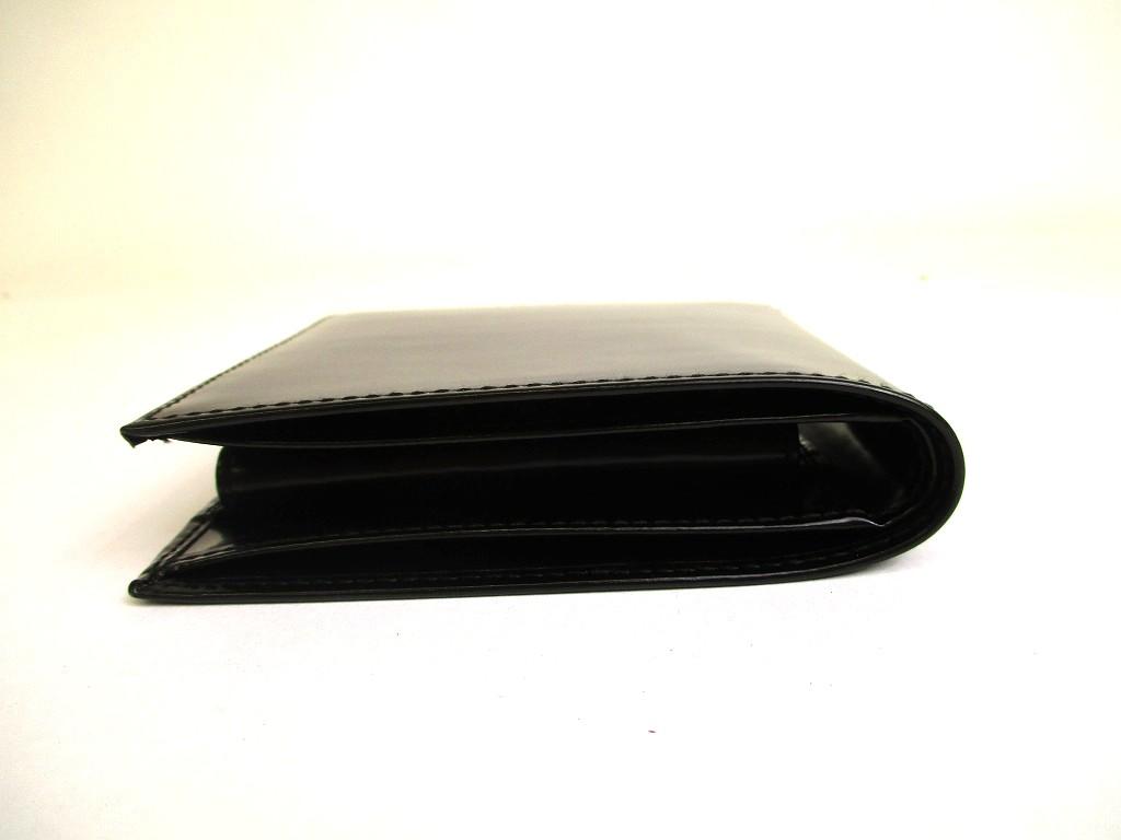 Authentic BVLGARI Black Leather Bifold Men Wallet Compact Wallet #a887  Refurbished