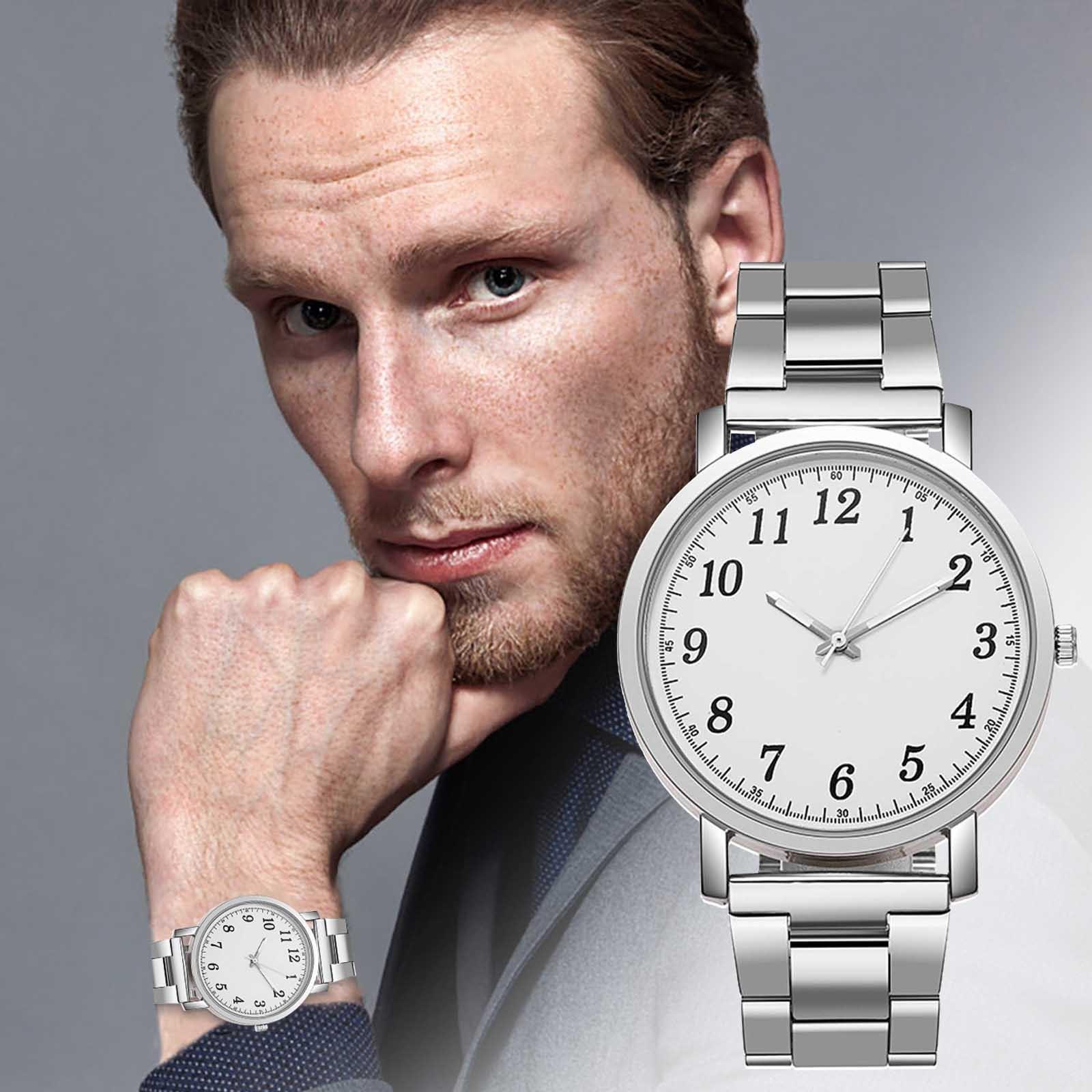 

Мужские роскошные часы Кварцевые часы с ремешком из нержавеющей стали Повседневные часы-браслет