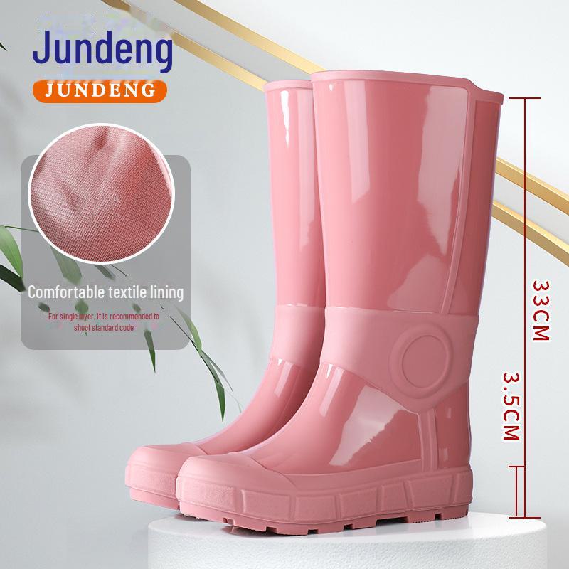 

Женские модные водонепроницаемые резиновые сапоги средней высоты для отдыха на открытом воздухе - нескользящие, износостойкие в корейском стиле 39