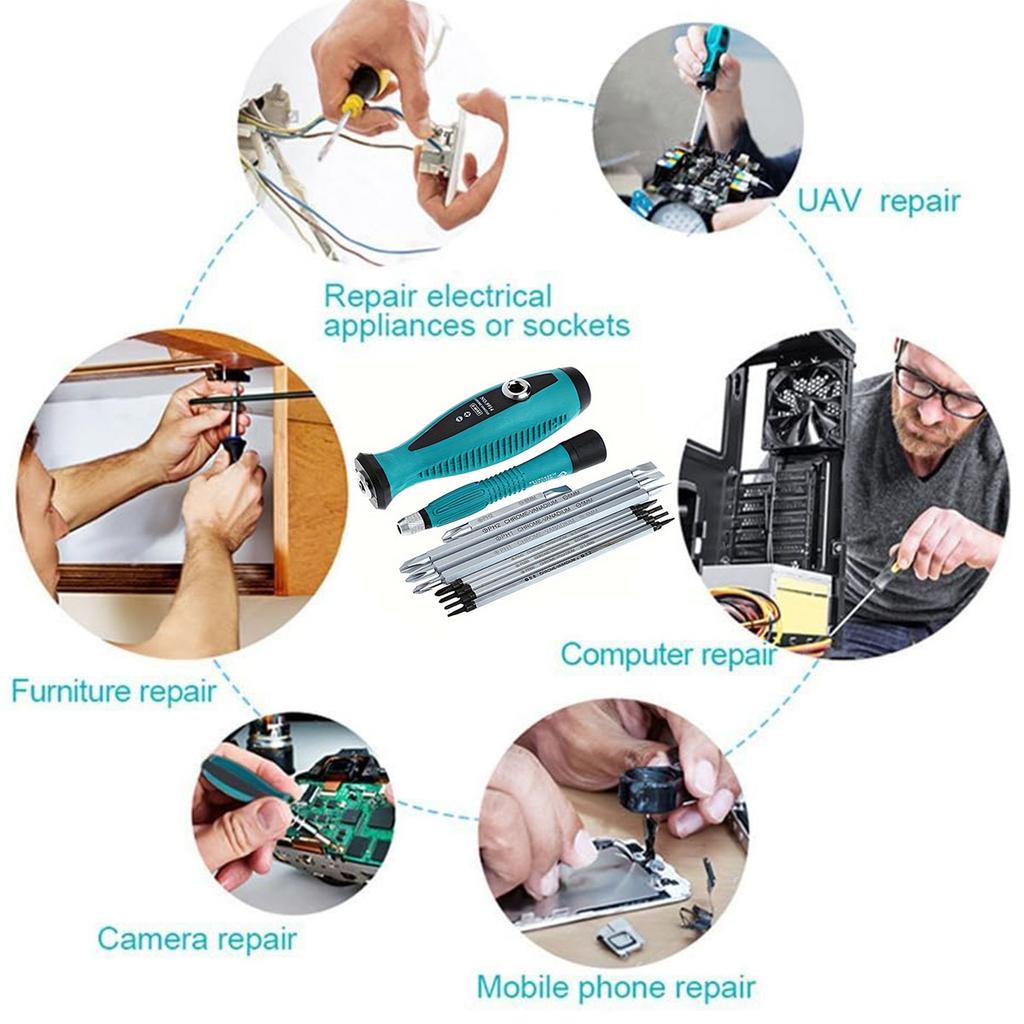 10 Pcs Slit Sets Magnetic Screwdriver Repair Multi Function Multi Hand Tool Set