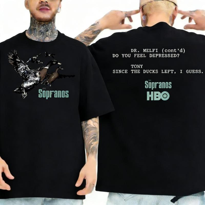 Футболка The Sopranos Утки Доктор Мелфи Вы чувствуете себя подавленным Тяжелая футболка Высококачественная роскошь Для мужчин и женщин Топ Y2k S