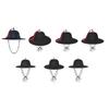 Black Sun Hat Traditional Flying Fish Costume Hat Wide Brim UV Protection Fishing Idol Cosplay Cap Headwear