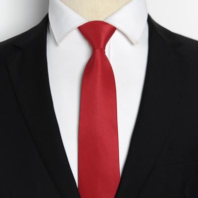 Tie Men's Business Formal Plain Color Hand Tied Black Tie 8cm