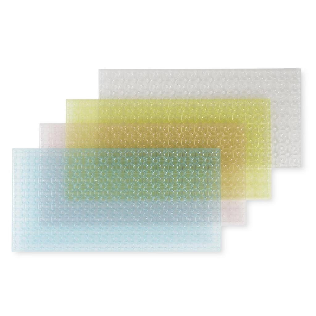 INIBUD Klare Grundplatten-Bauplatte, Klassisch Kompatibel, Doppelseitig, 16x32 Noppen, Transparent, 4 Farben
