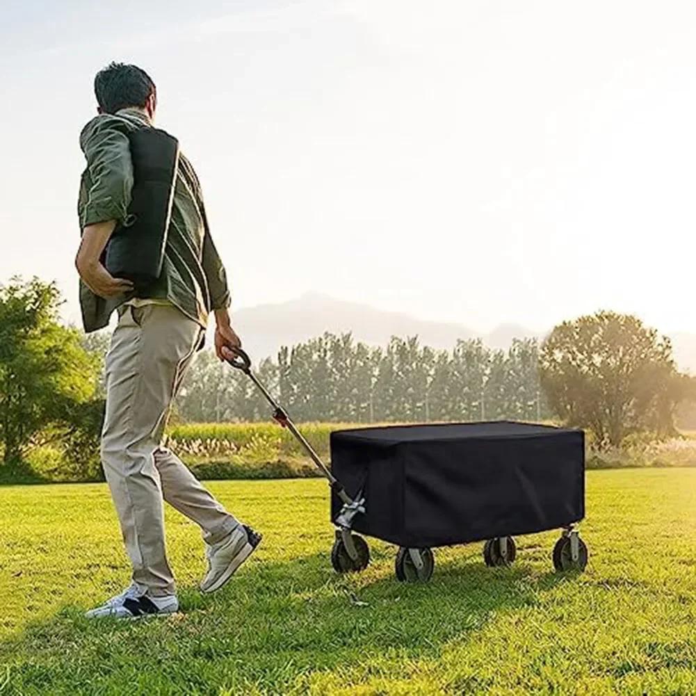 420D Oxford Cloth Waterproof Cover For Folding Garden Wagon Utility Wagon Cart 1 * Cover (No Cart)