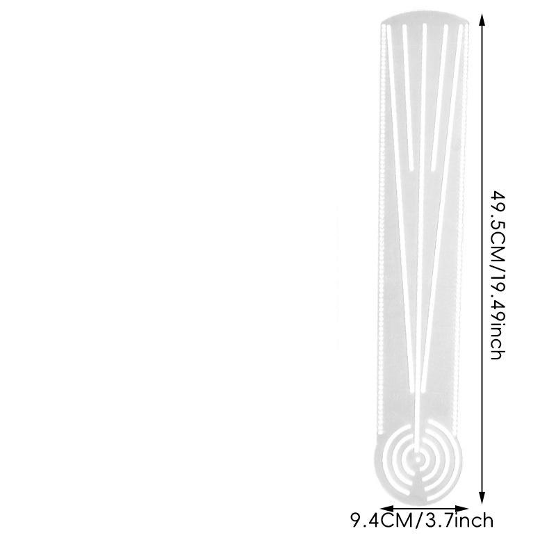 

1 шт. Инструмент для рисования круга, дуги, прямой линии, Многофункциональная линейка для рисования мандалы, Безопасный материал, Портативный, Компактный