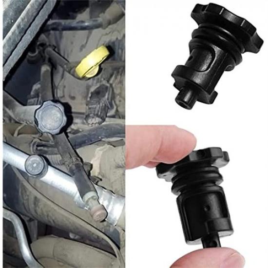 

2x Black Transmission Oil Dipstick Filler Cap For Chrysler Dodge Jeep Ram 05-20