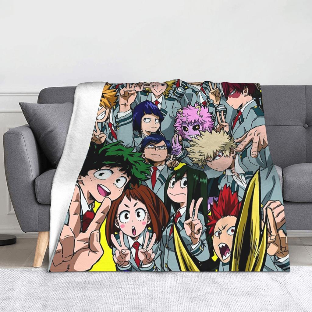 Hawks My Hero Academia Blanket Fleece Spring Autumn Portable Super Soft Throw Blankets for Bedding Bedroom Bedspread