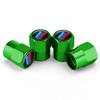 New Car Aluminum For BMW Tri Color Stripe Strip Decoration Emblem 4pcs Tire Valve Air Port Stem Cover Caps Wheel Hub Accessories BF2