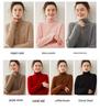 Women's Half-High Collar Cashmere Pullover: Warm, Slimming Knitwear for Autumn & Winter