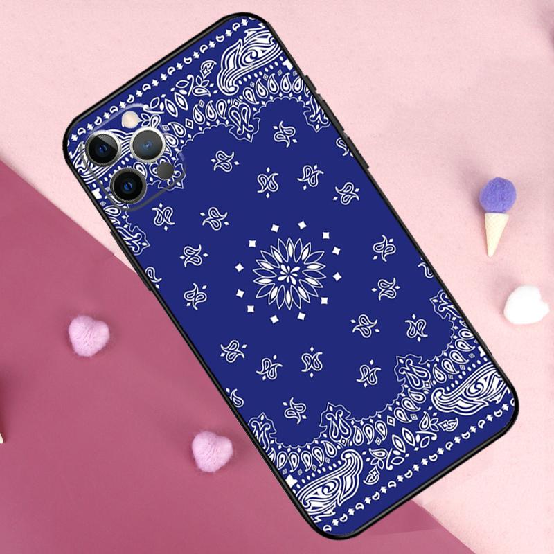 Royal Bandana Paisley Phone Case For iPhone 17 Pro Max 11 14 15 16 Pro Max Plus 13 12 Mini 16e 17 Air Back Cover