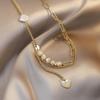 Romantic Love Heart Natural Baroque Freshwater Pearl 14K Gold Filled Female Necklace For Women Wedding Gifts No Fade