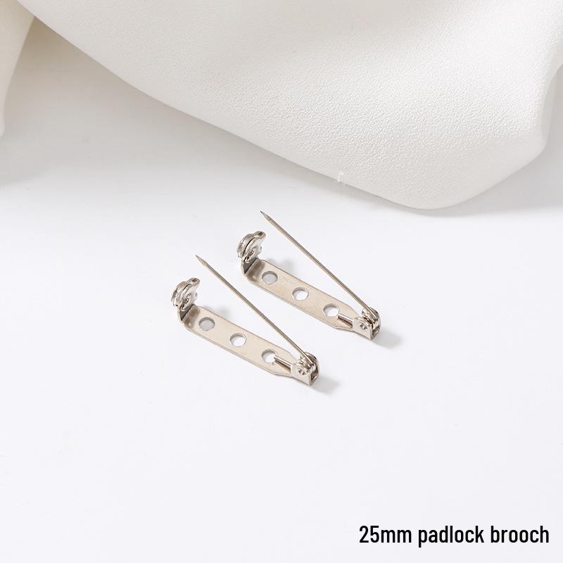 Safety Pin Brooch Base with Locking Head for Handmade DIY Corsage & Sweater Button Accessories