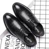Leather shoes men's business dress high-end sense pointed head inner height increase casual shoes British groom wedding leather soft leather suit