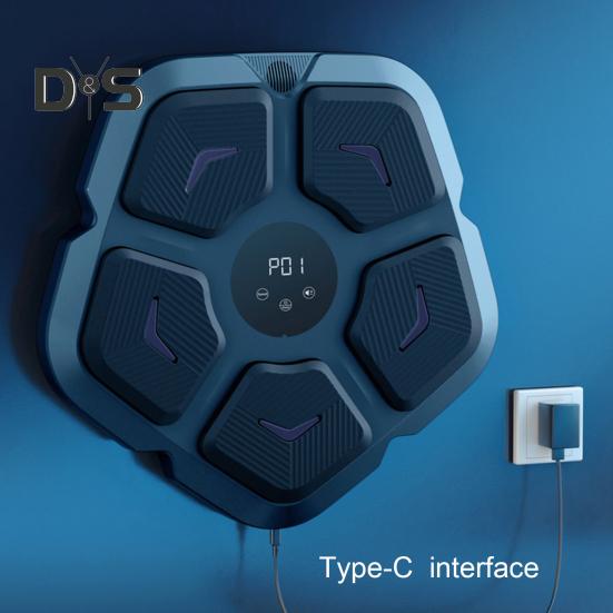 Music Boxing Machine Wall Mounted Smart Bluetooth-compatible Punching Target Pad Focus Agility Training Electronic LED Boxing Workout Equipment